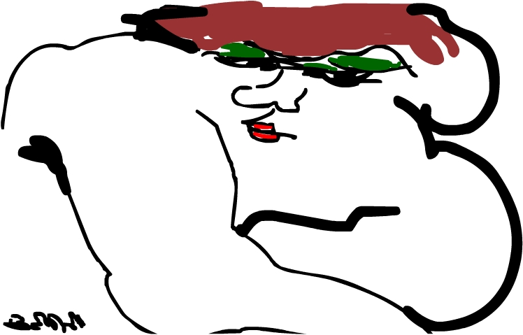 frau-in-dicker-linie